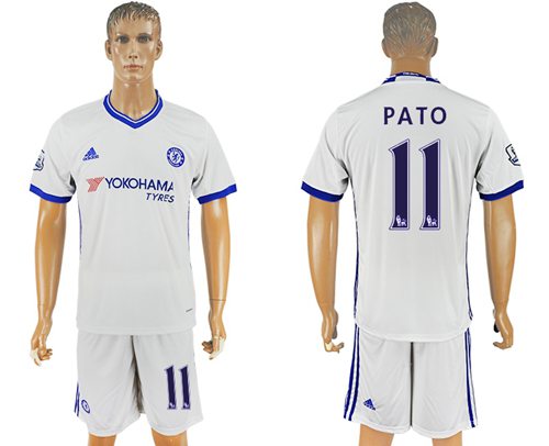 Chelsea #11 Pato White Soccer Club Jersey - Click Image to Close